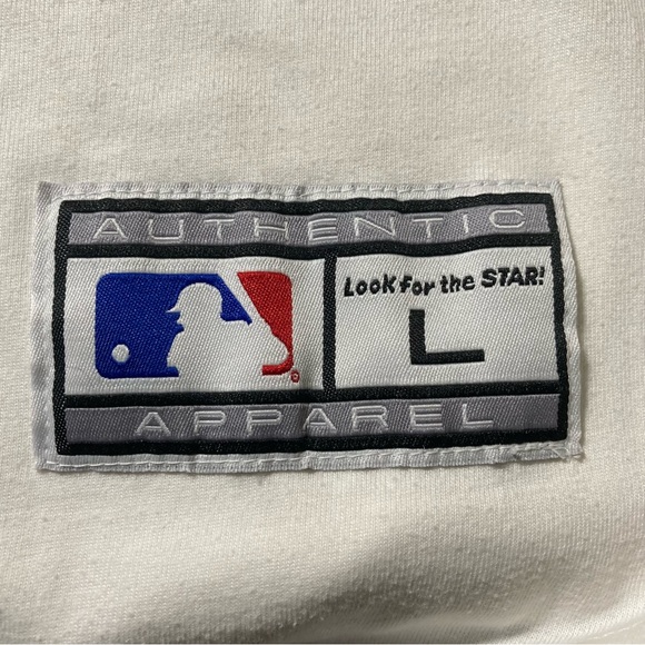 St Louis Cardinals Men's L White Jersey MLB Vintage Starter Blank Back - Picture 12 of 12